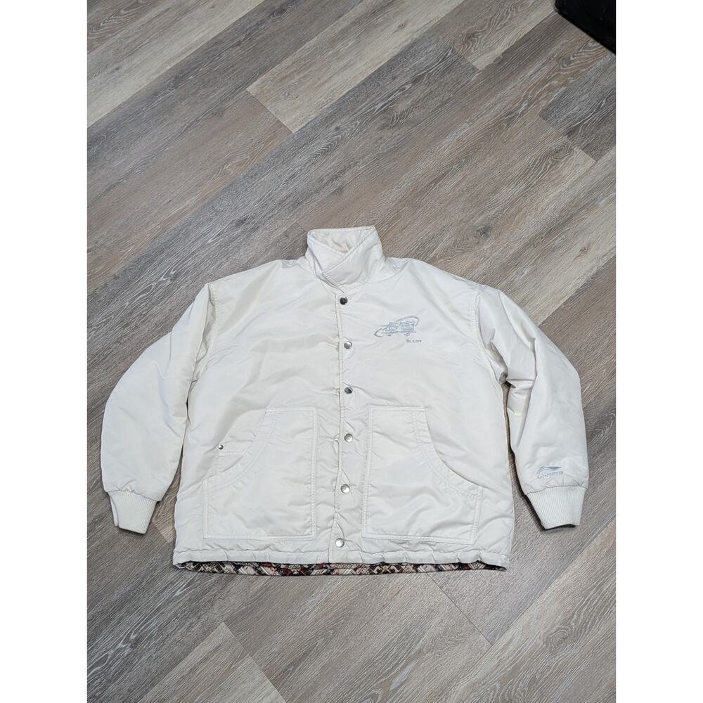 Li-Ning Reversible Bomber Jacket White 8-Bit Gaming "High Score" Graphic...